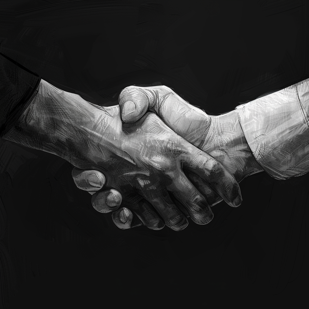 Image représentant une poignée de main pour illustrerla section Devenez Revendeur Tronconic